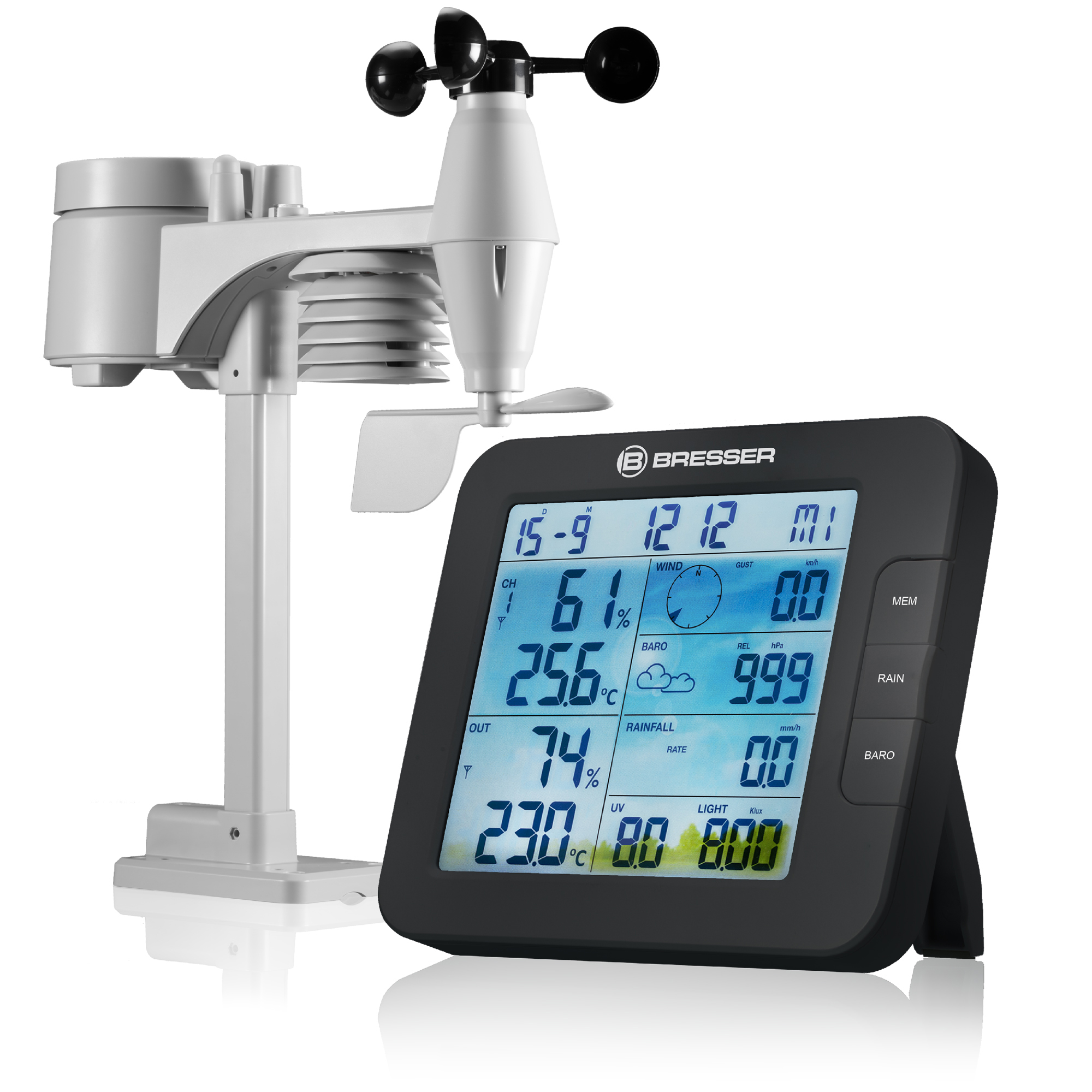 BRESSER Tuya Smart Home 7-in-1-Wetterstation ClimateConnect