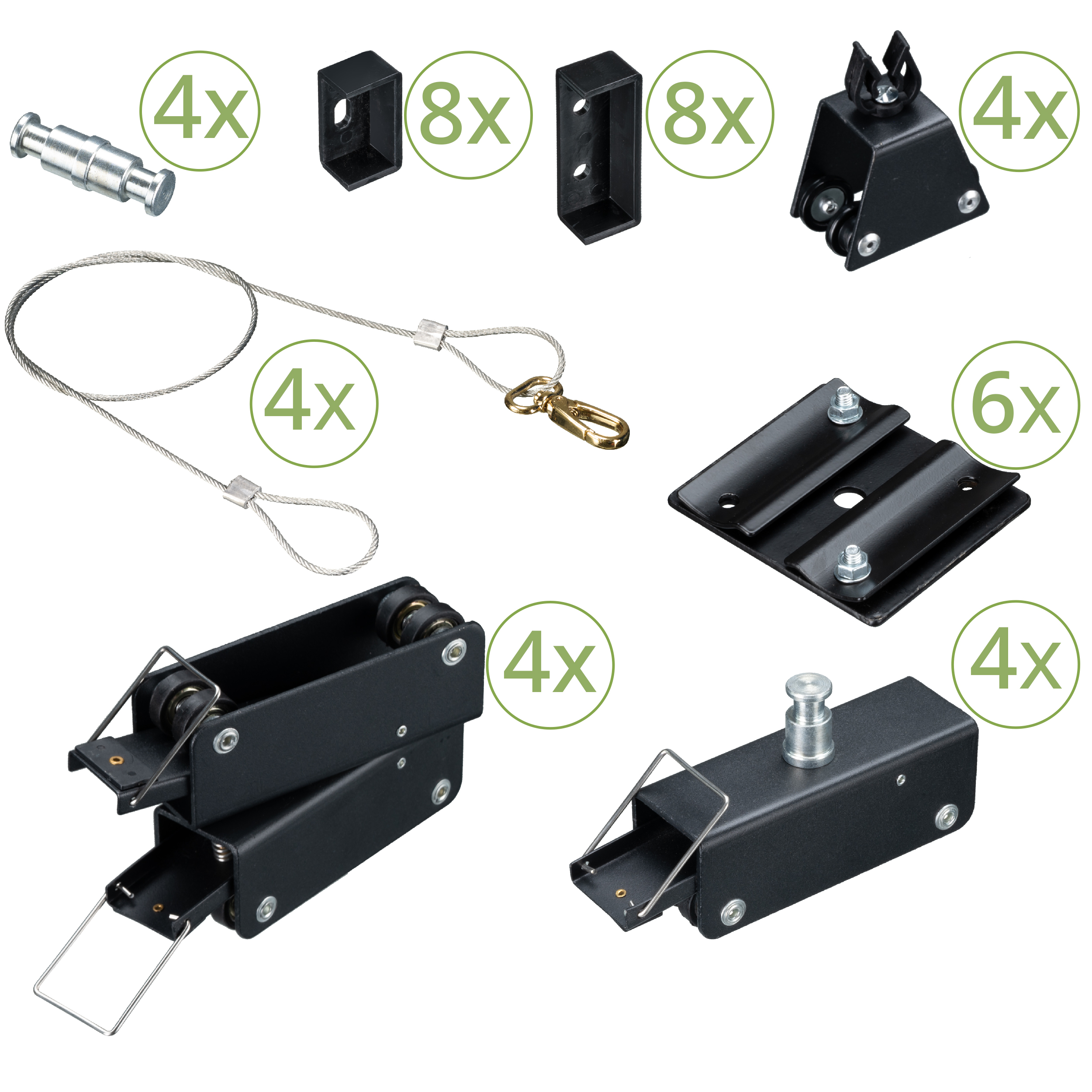 BRESSER CR-1 Fotostudio Deckenschienensystem 3 x 3 m mit Pantographen 