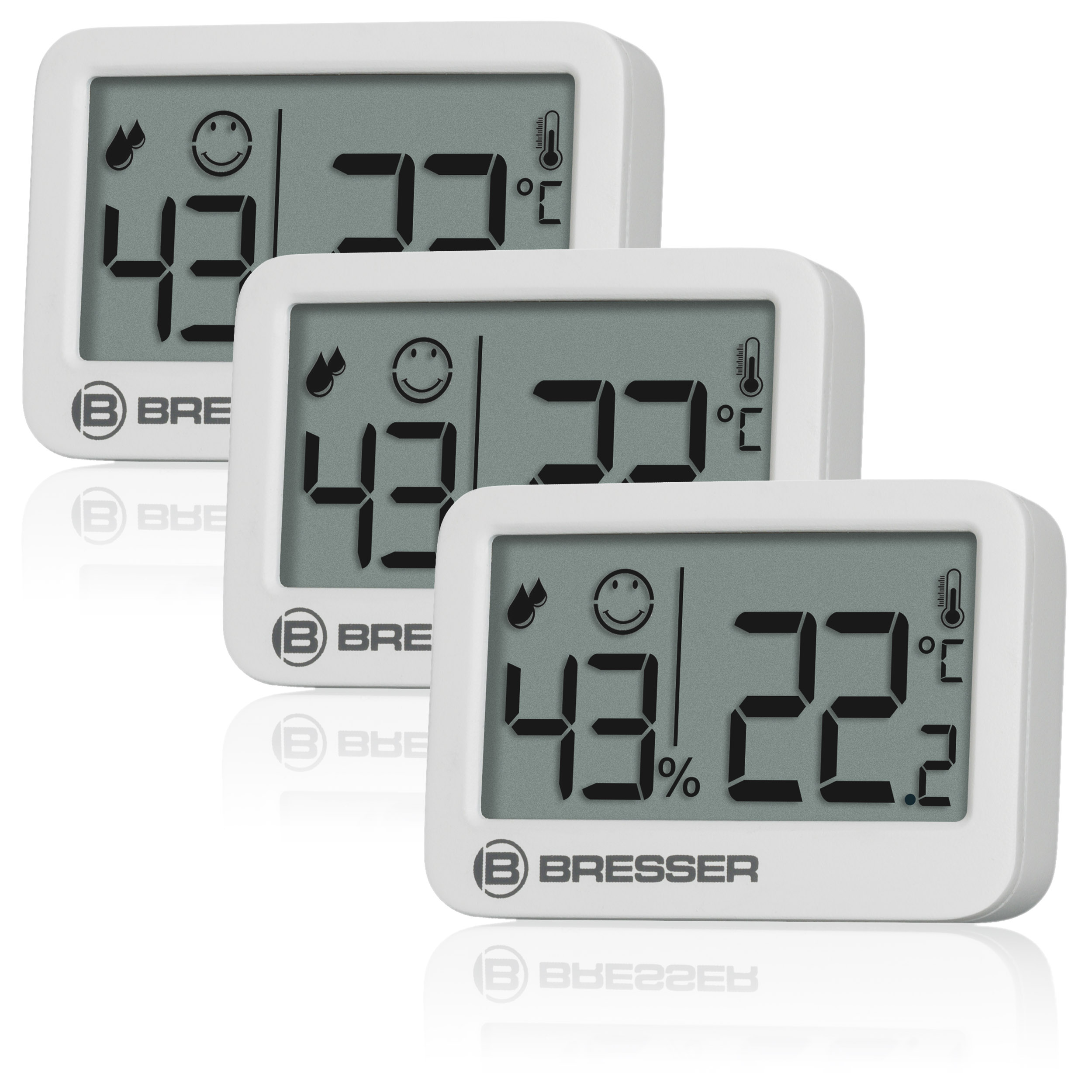 BRESSER Tempy Thermo-Hygrometer 3er-Set