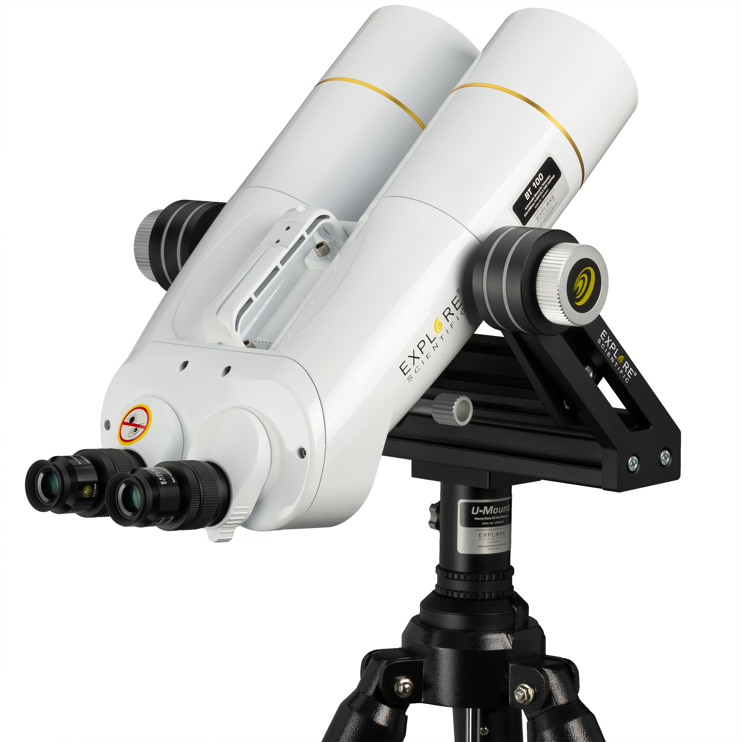 EXPLORE SCIENTIFIC BT-100 SF Großfernglas mit 62 Grad LER Okularen 20mm