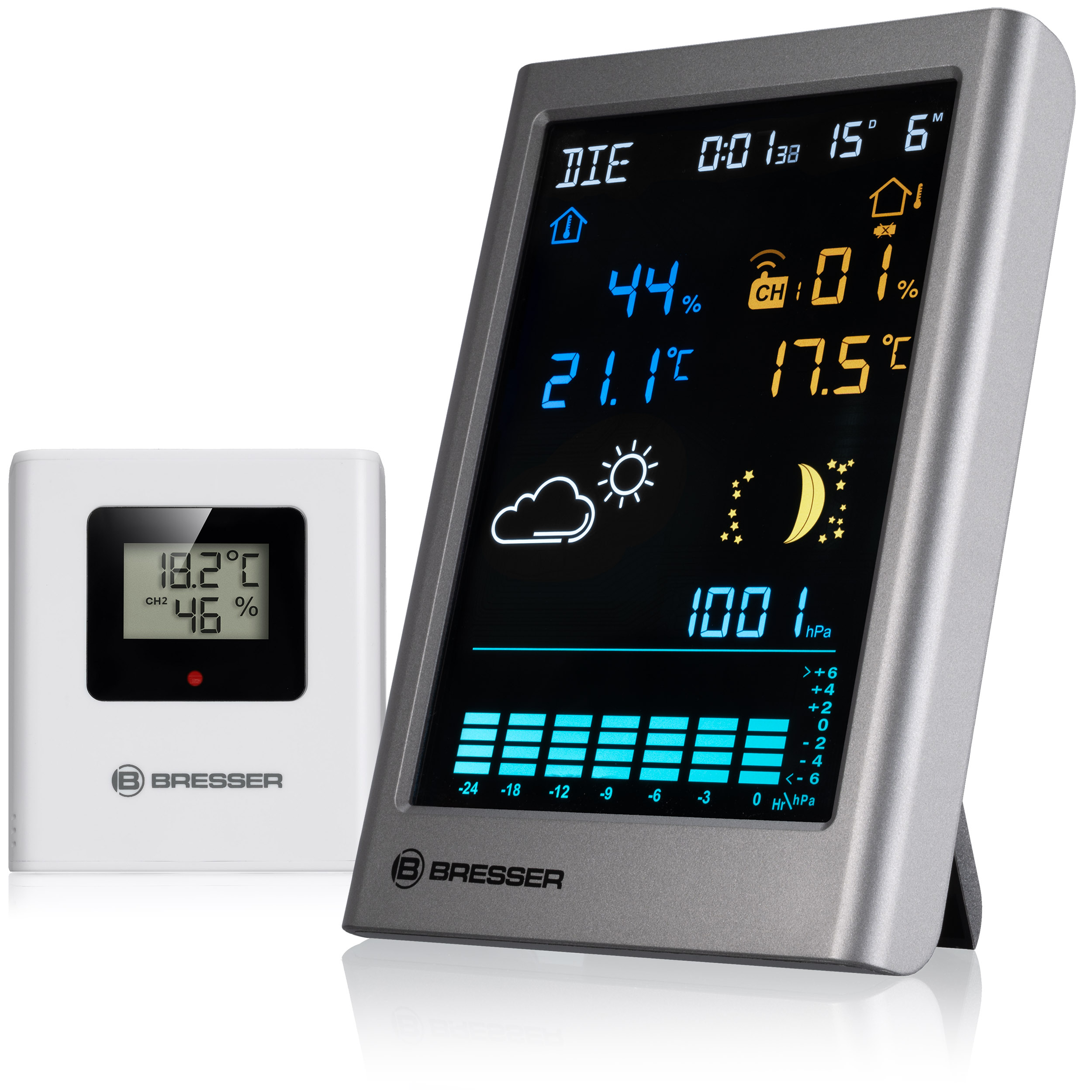 BRESSER Funk-Wetterstation MeteoTemp TBV