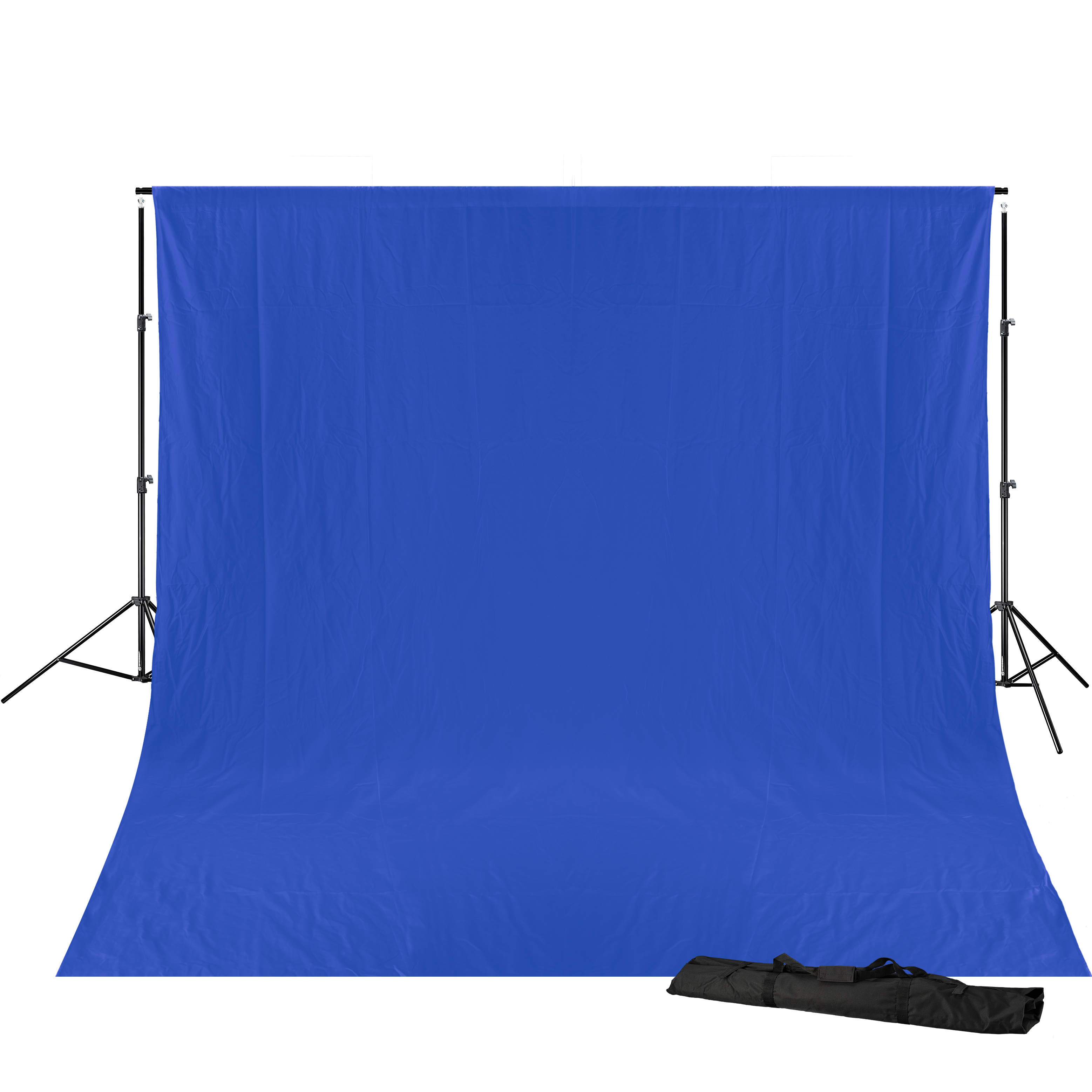 BRESSER BR-D23 Hintergrundsystem + Hintergrundstoff 3 x 6m Chromakey Blau