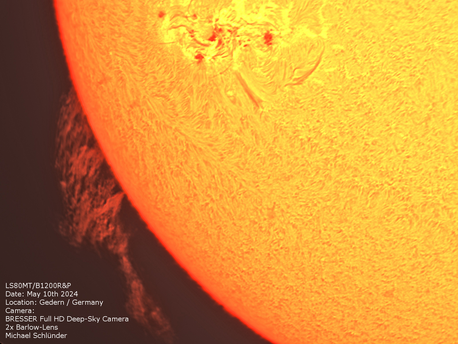 LUNT LS80MT/B1200R&P Allround APO Teleskop für Sonne + Sternenhimmel