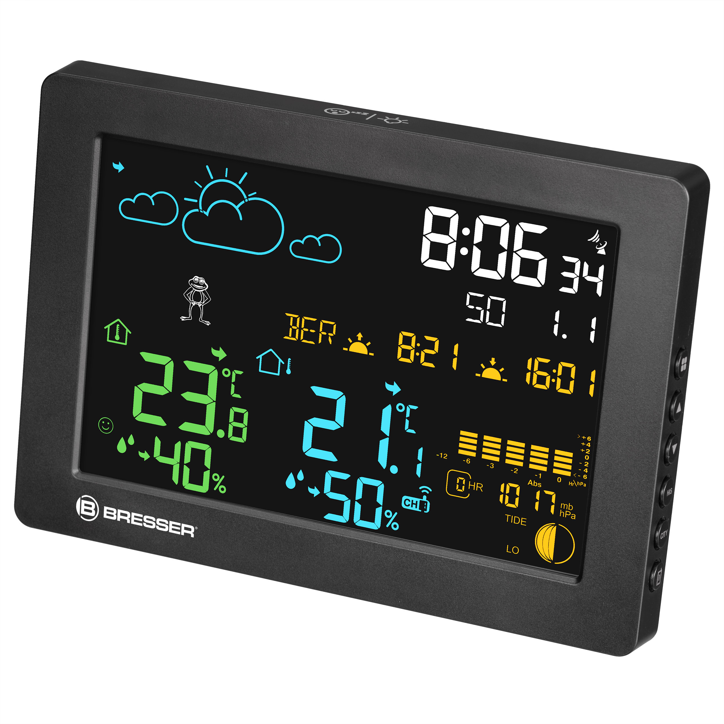 BRESSER MeteoTemp Baro HZ Farbwetterstation