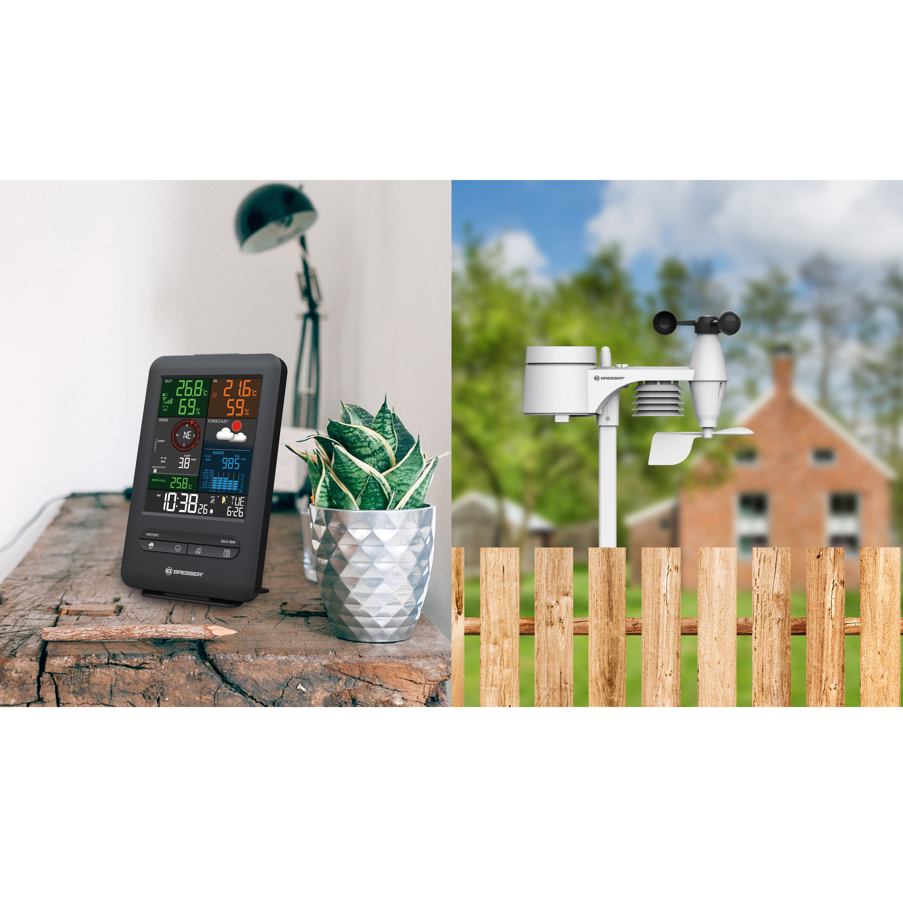 BRESSER Wetterstation 5-in-1 Beaufort mit Farbdisplay