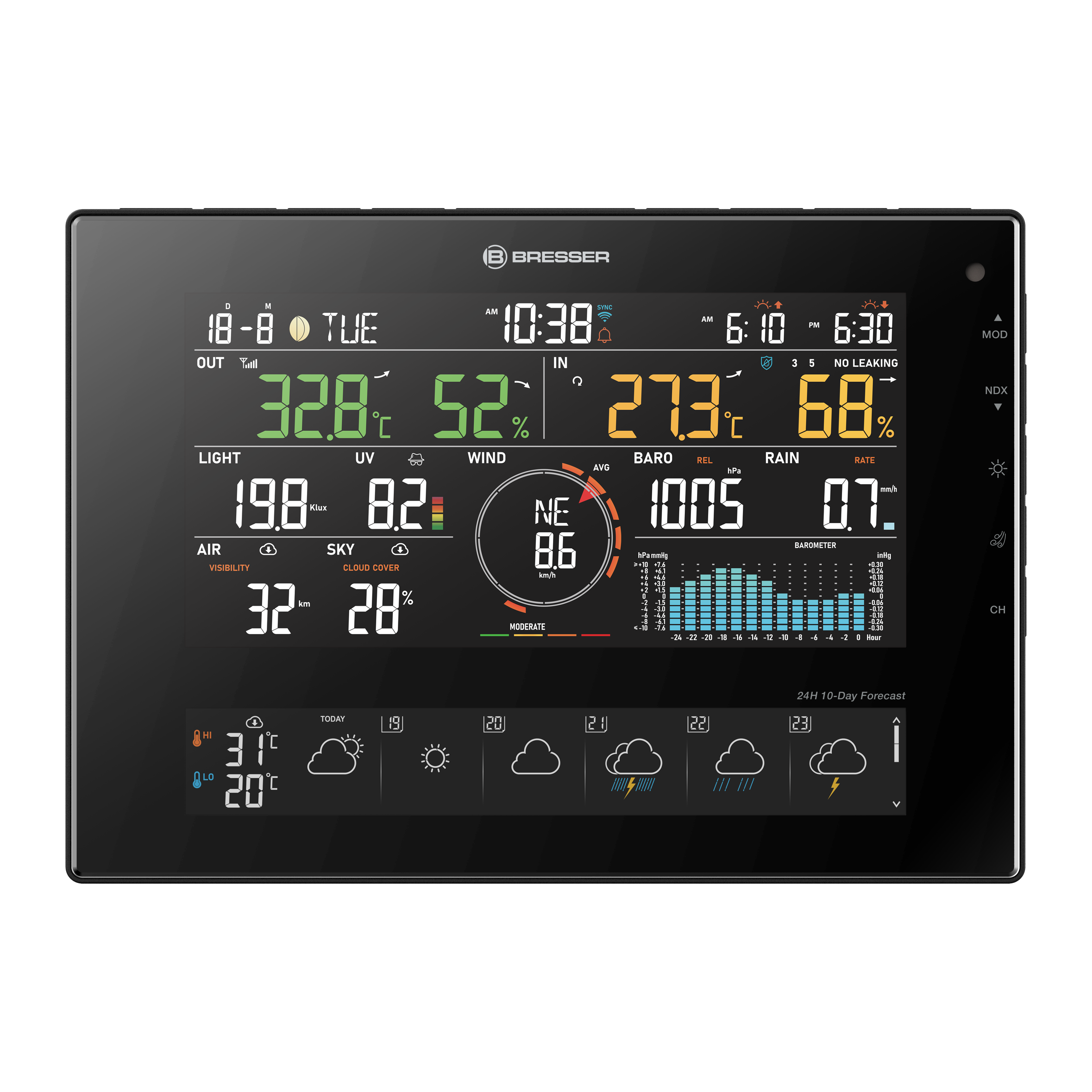 BRESSER 11-Tage 4CAST CV WLAN-Wetterstation 7-in-1