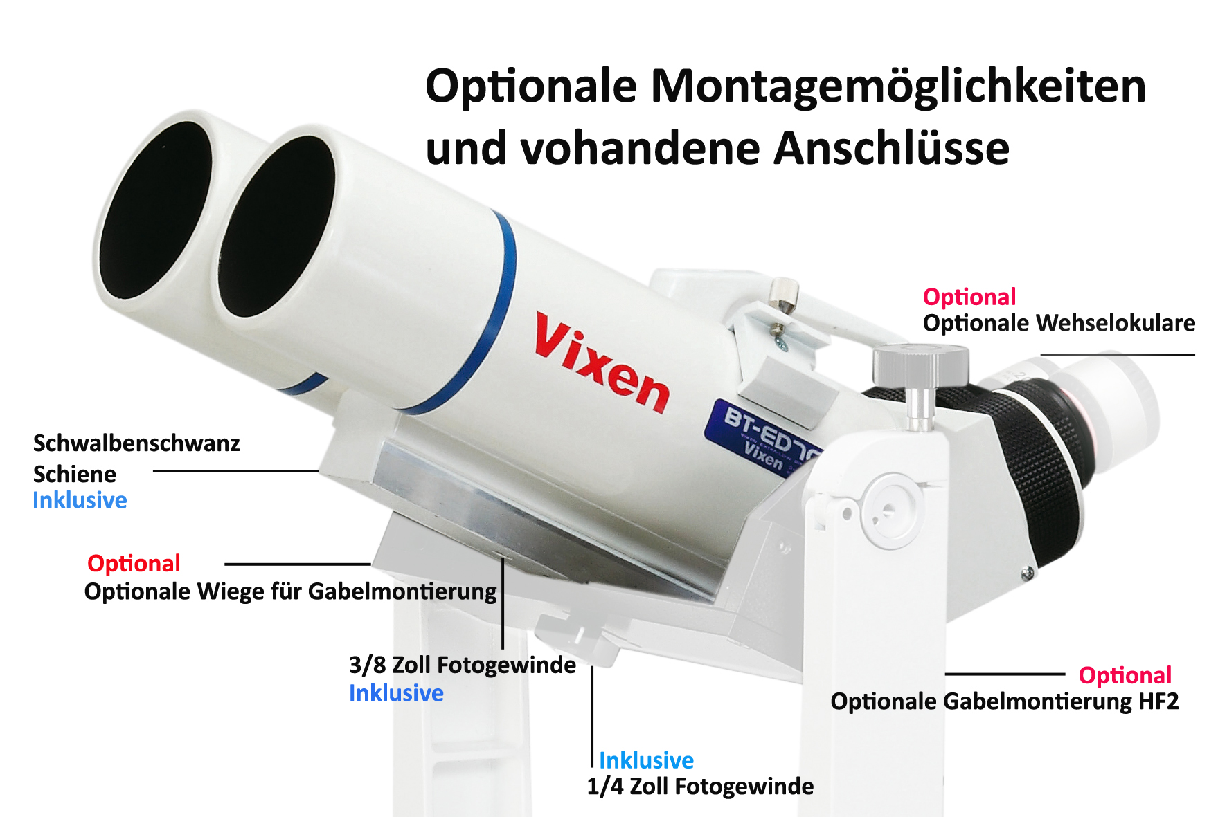 Vixen BT-81S-A astronomisches Großfernglas