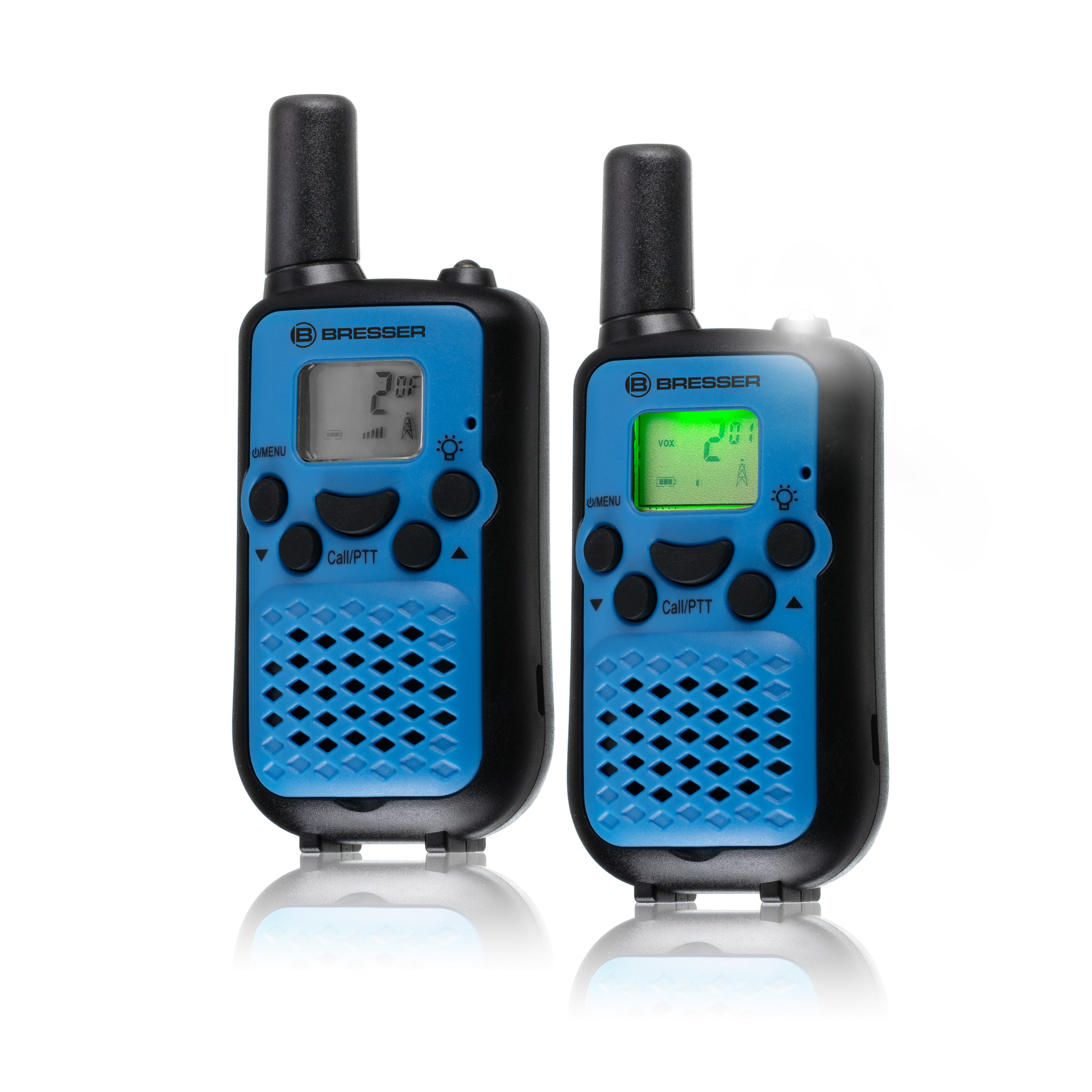 BRESSER JUNIOR Walkie Talkie 2er-Set mit hoher Reichweite bis zu 6 km und Frei-Hand-Funktion