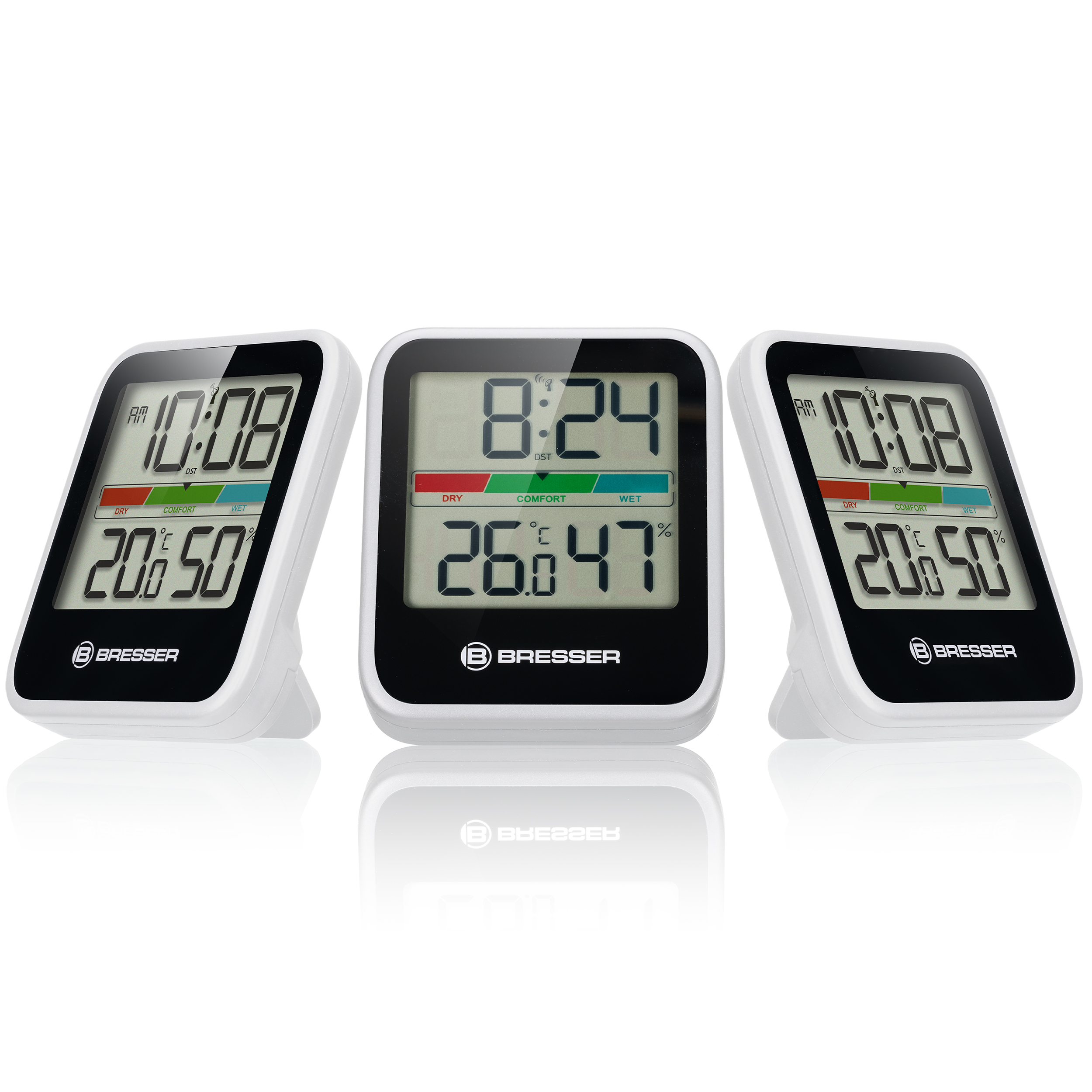 BRESSER Climate Monitor Thermo-Hygrometer DCF 3er-Set