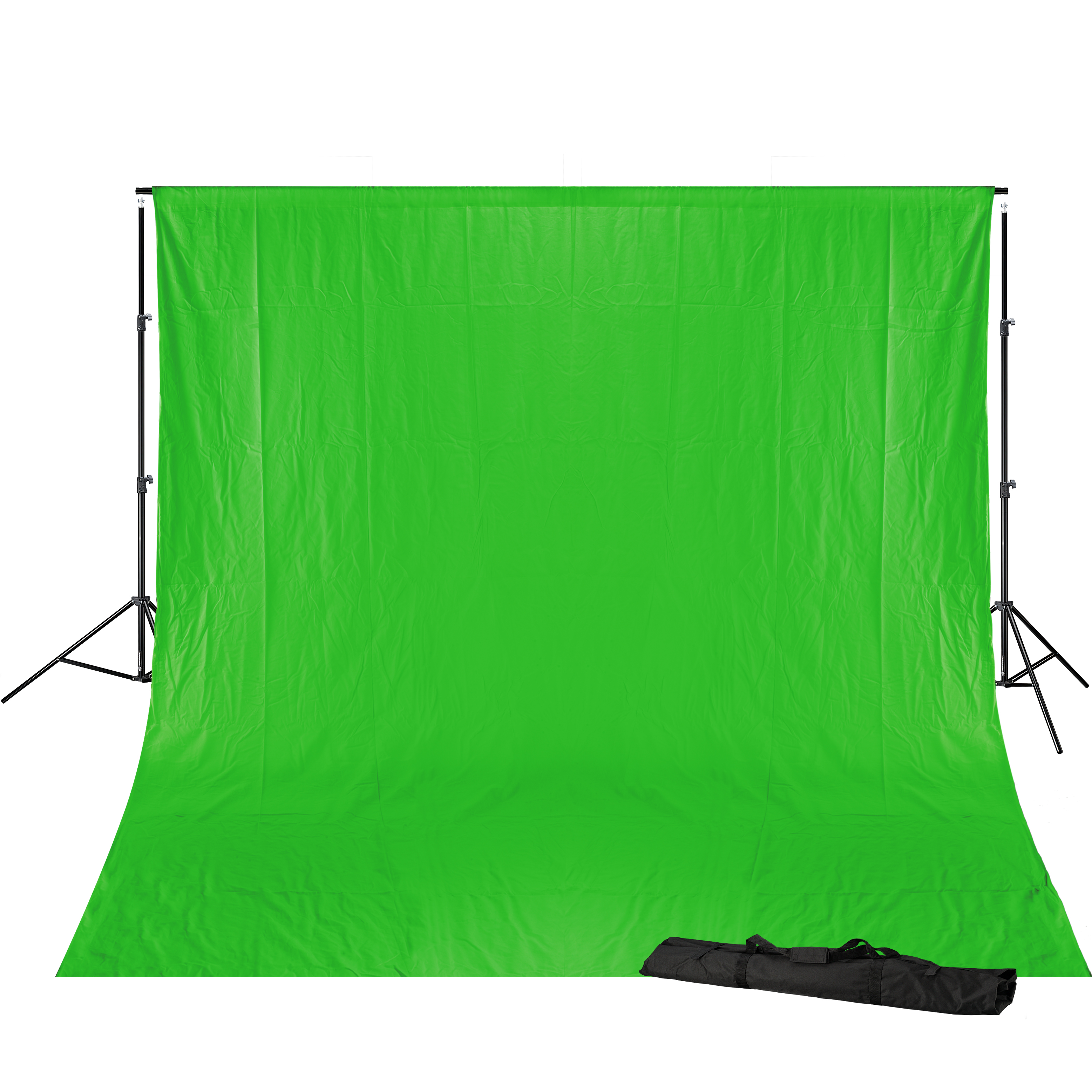 BRESSER BR-D23 Hintergrundsystem + Greenscreen Hintergrundstoff 3 x 4m 