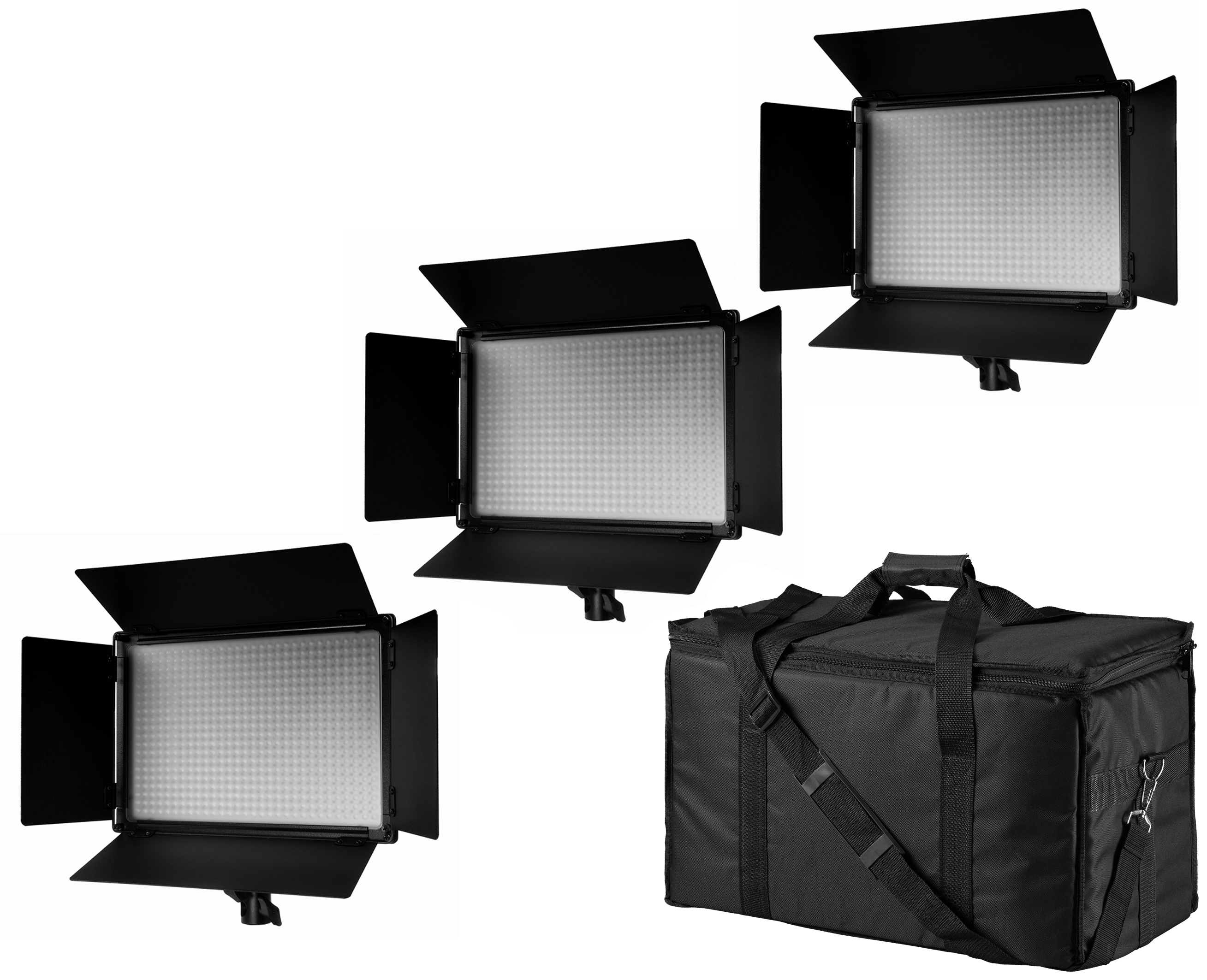 BRESSER SH-600A Bi-Color LED Flächenleuchten 3er Set (Refurbished)