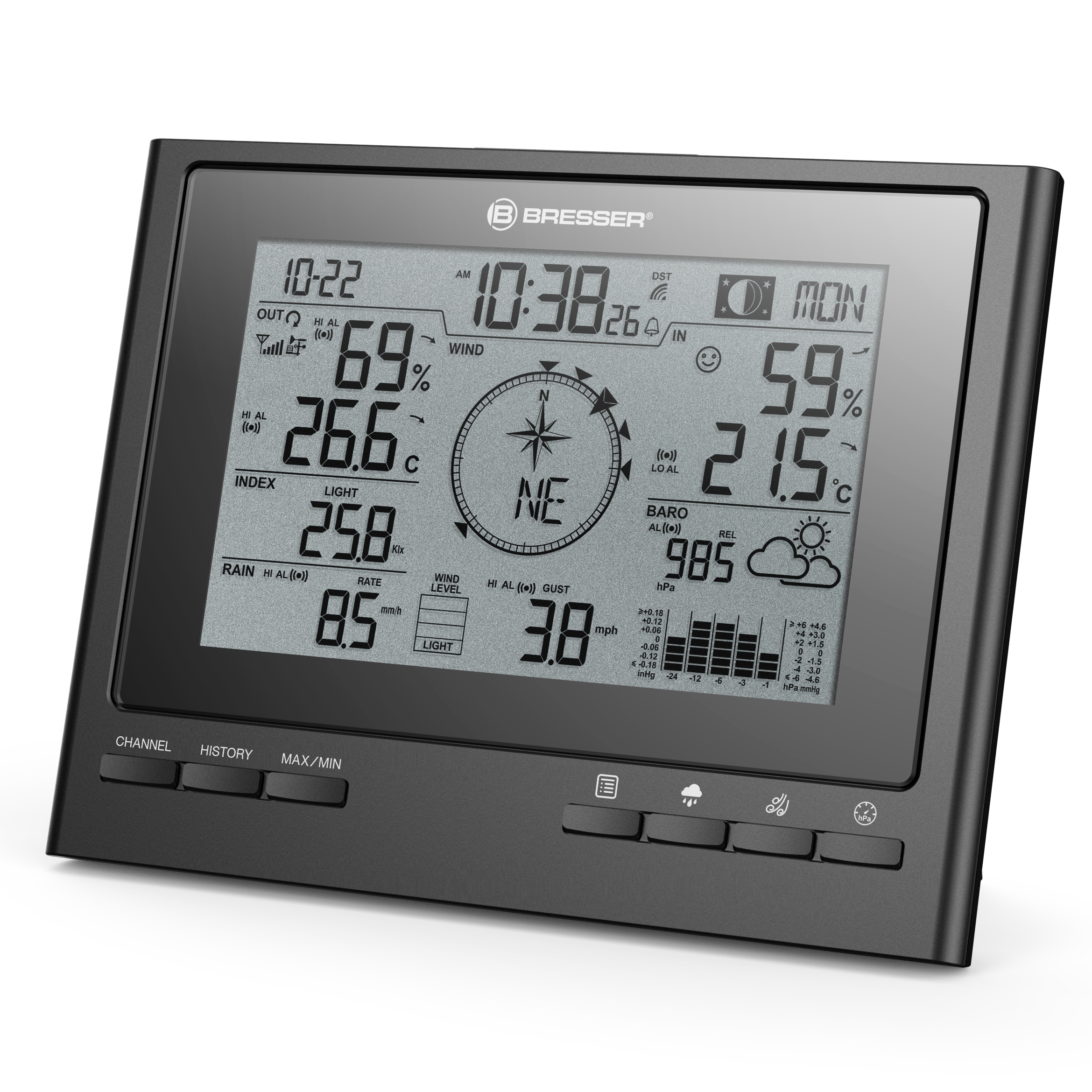 BRESSER 7-in-1 Exklusive ClimateScout Funk-Wetterstation