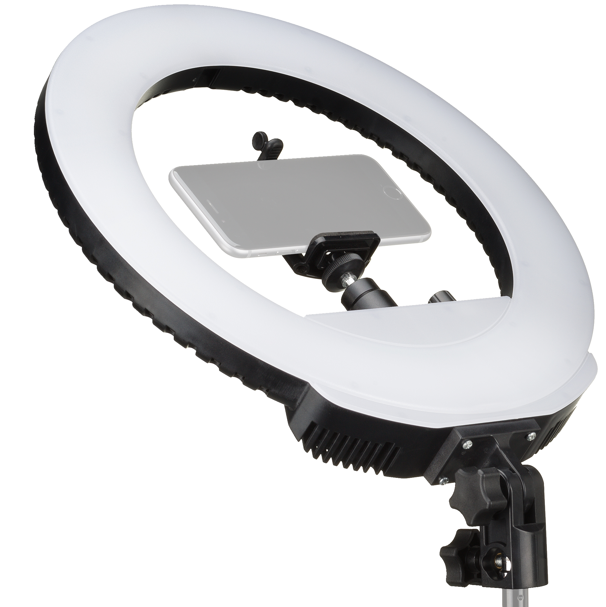 BRESSER MM-26A Bi-Color LED Ringlicht 24W dimmbar mit Kamera- und Smartphonehalter inklusive Fernauslöser