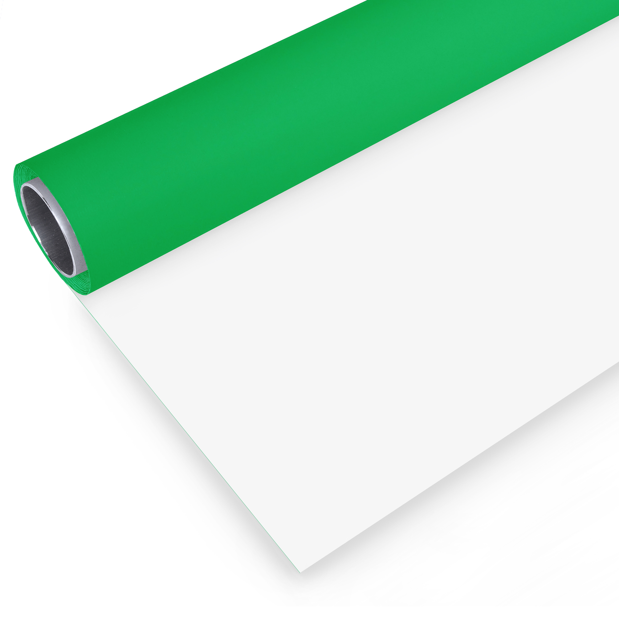 BRESSER Vinyl Hintergrundrolle 2,72 x 4m Greenscreen/ Weiß