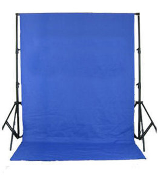 BRESSER BR-D26 Hintergrundsystem + Hintergrundtuch 3 x 6m Chromakey-Blau