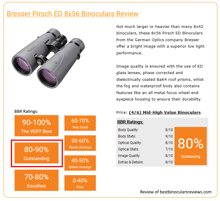 BRESSER Pirsch ED 8x56 Fernglas Phase Coating