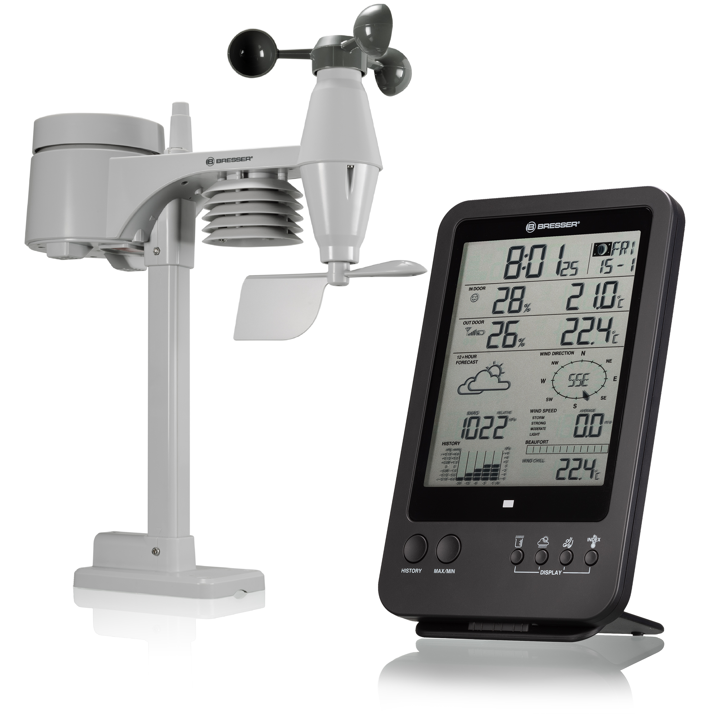 BRESSER 5-in-1-Wetterstation, schwarz