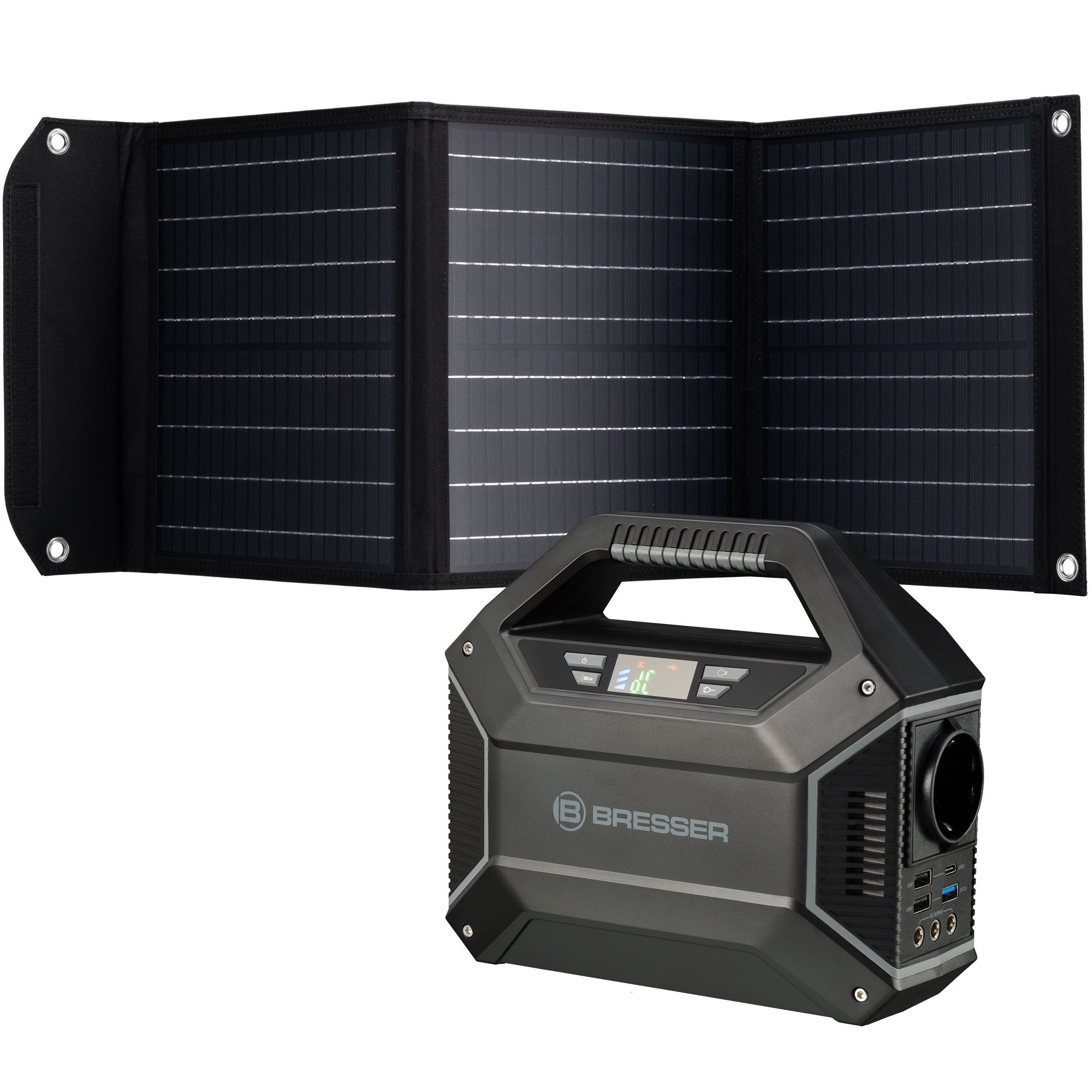 BRESSER Set Mobile Power-Station 100 W + Solar-Panel 40 W