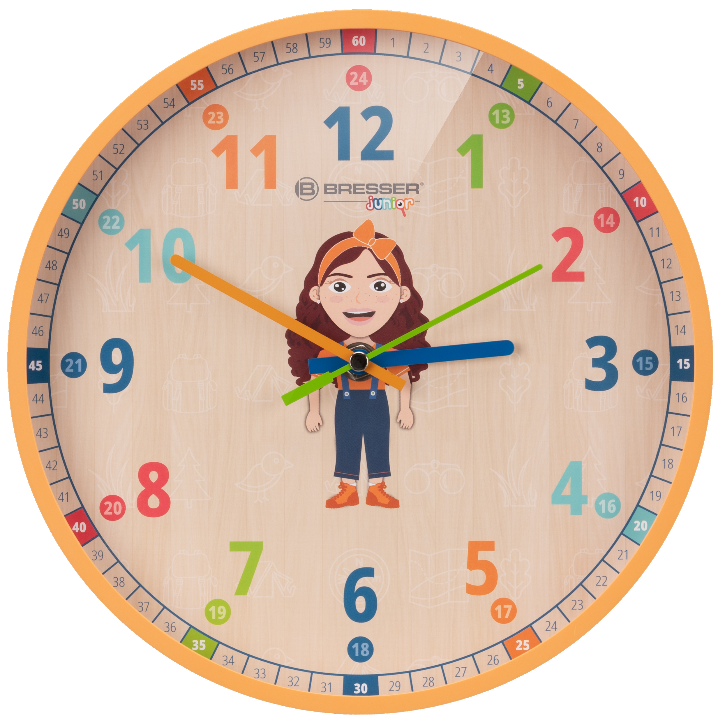 BRESSER JUNIOR Kinder-Wanduhr