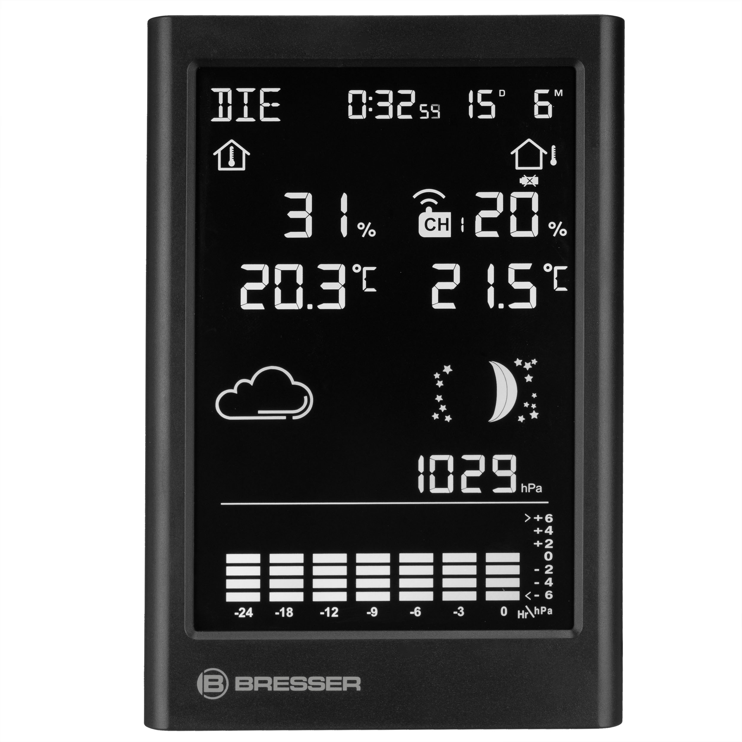 BRESSER Funk-Wetterstation MeteoTemp TBV