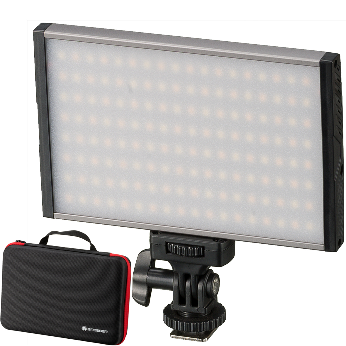 BRESSER PT Pro 15B Bi-Color LED Videoleuchte mit Etui