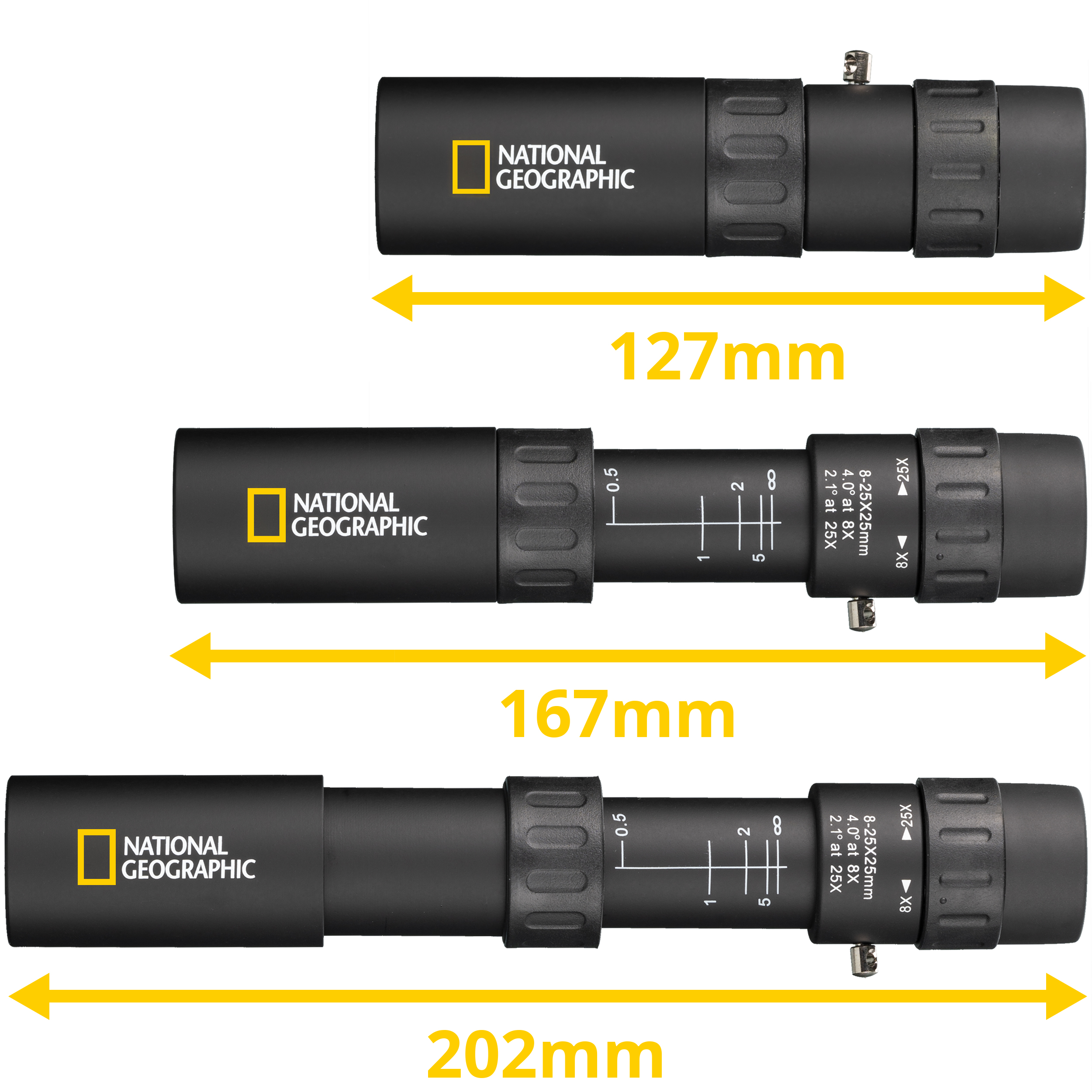 NATIONAL GEOGRAPHIC 8-25x25 Zoom-Monokular