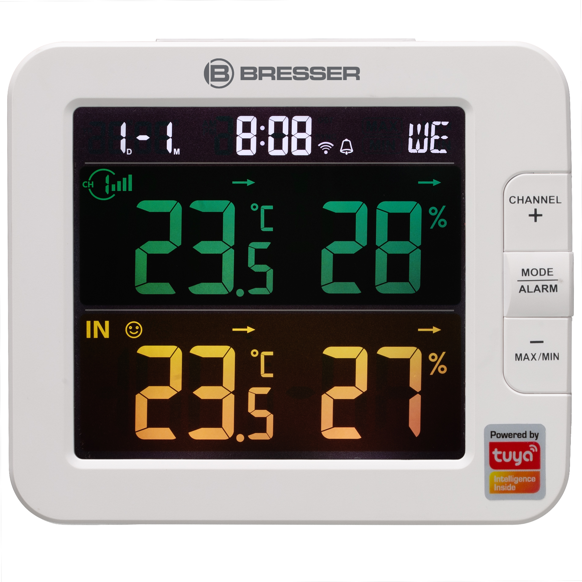 BRESSER Smart Home 7-Kanal Tuya Thermo-Hygrometer (Refurbished)