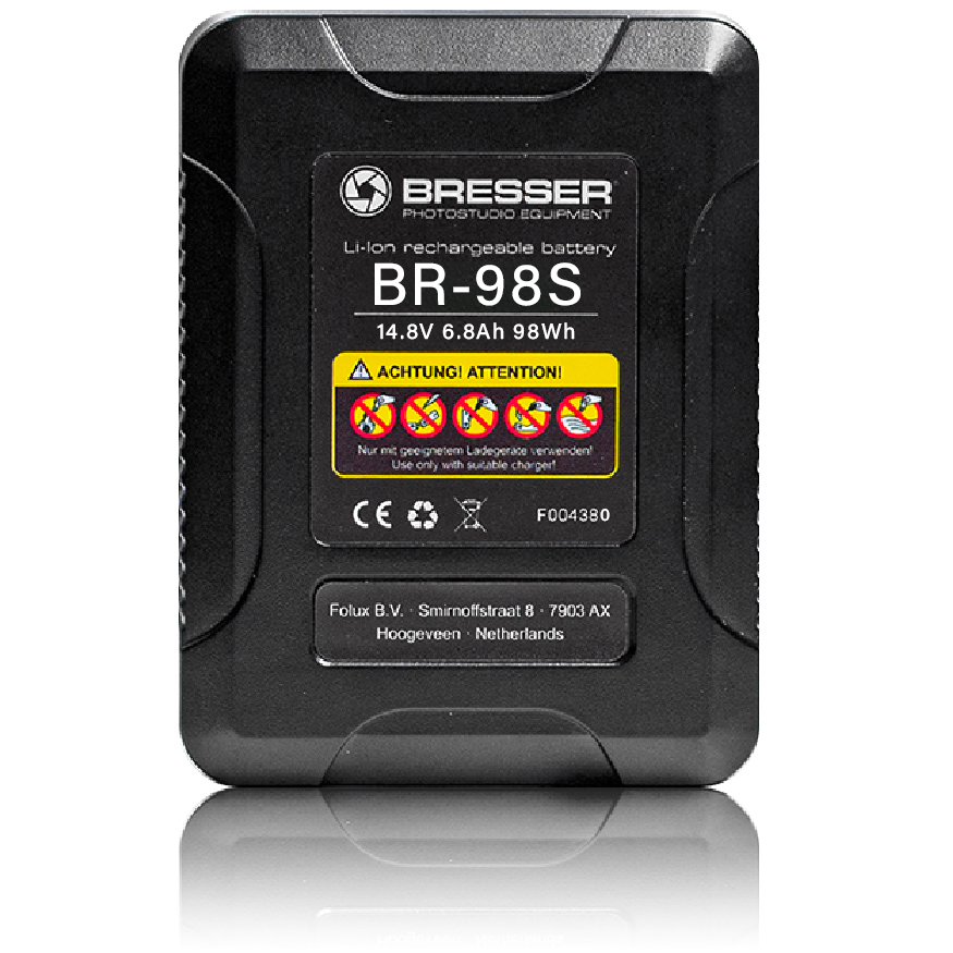 BRESSER BR-98S 6800 mAh V-Lock Akku Kompakt - 98Wh, 14.8V