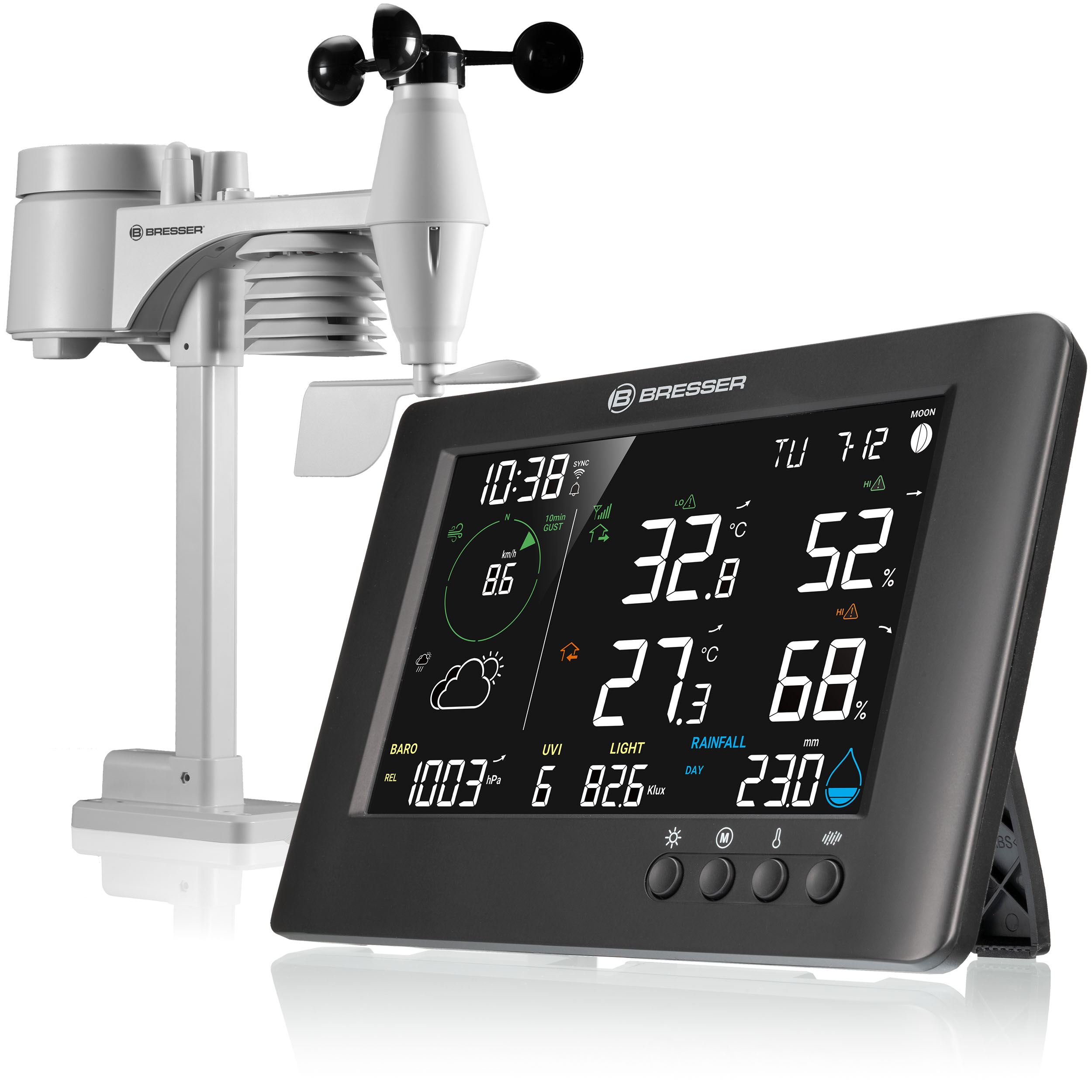 BRESSER WLAN-7-in-1-Funk-Wetterstation TB