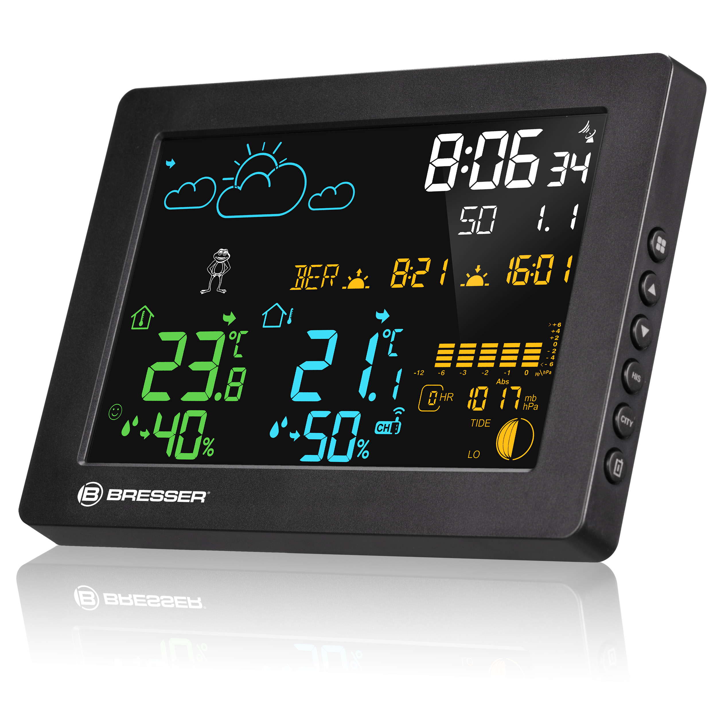 BRESSER MeteoTemp Baro HZ Farbwetterstation