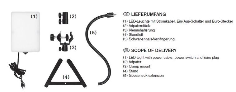 BRESSER BR-2820L Lichtzelt 60x60x60cm für Produktfotografie mit LED Beleuchtung