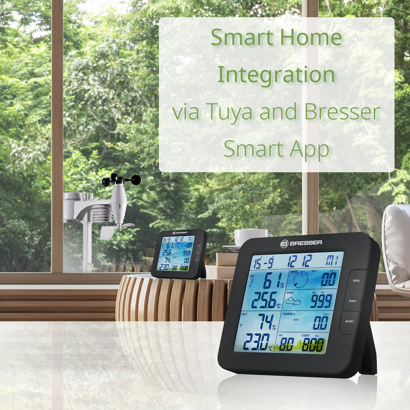 BRESSER Tuya Smart Home 7-in-1-Wetterstation ClimateConnect