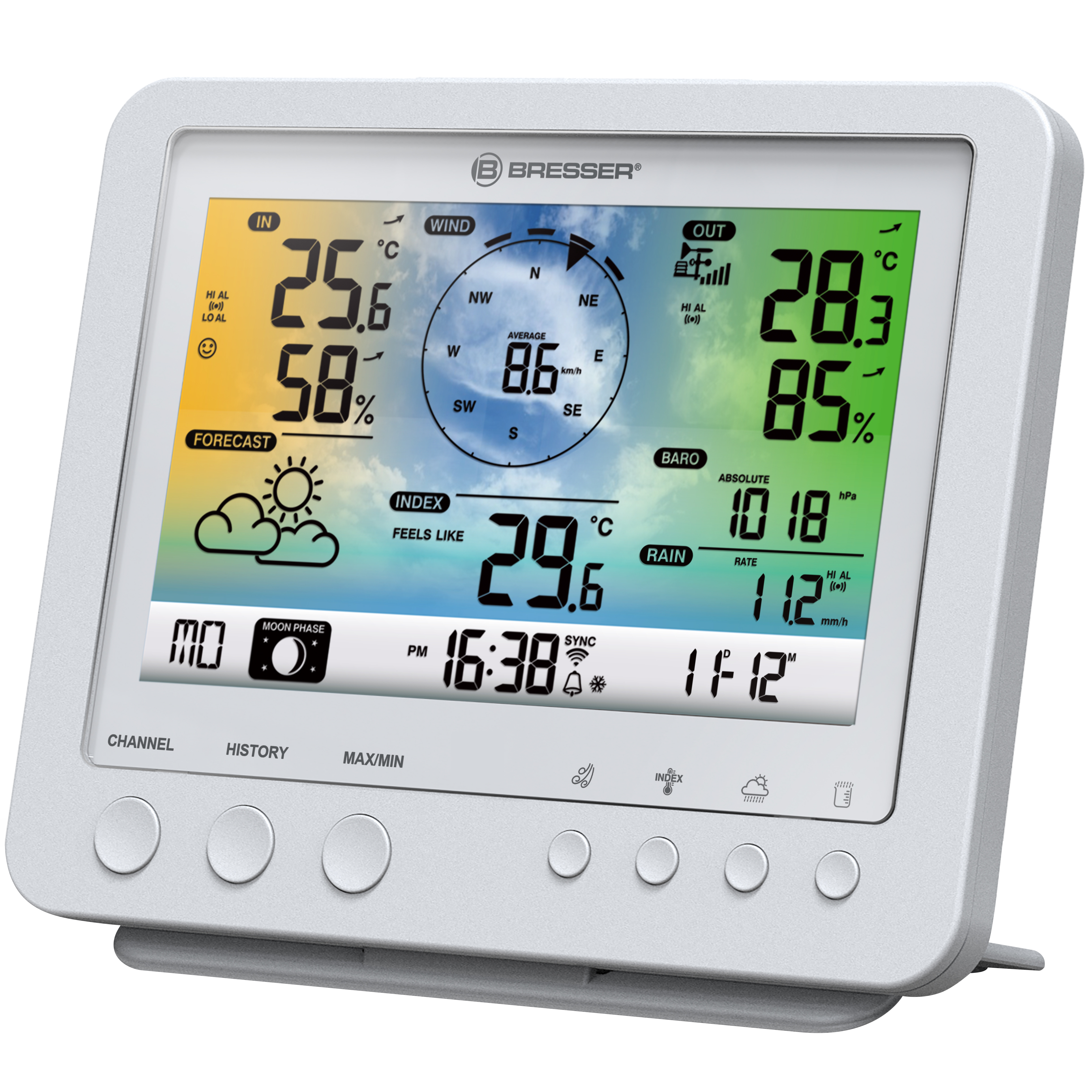 BRESSER zusätzliche / Ersatz-Basisstation für 7002581 Wetterstation, weiß