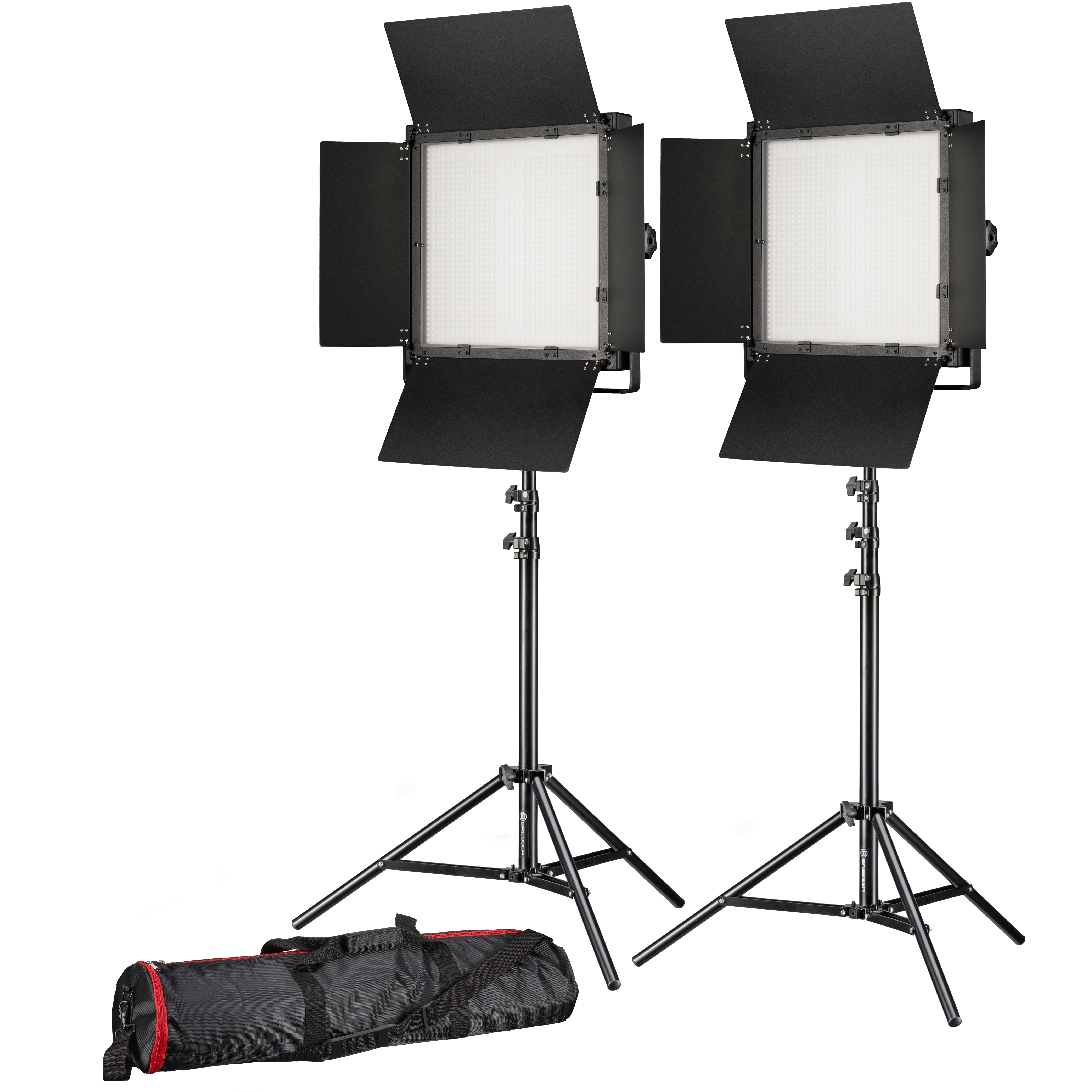 BRESSER LED Foto-Video Set 2x LS-900 54W/8.860LUX + 2x Stativ