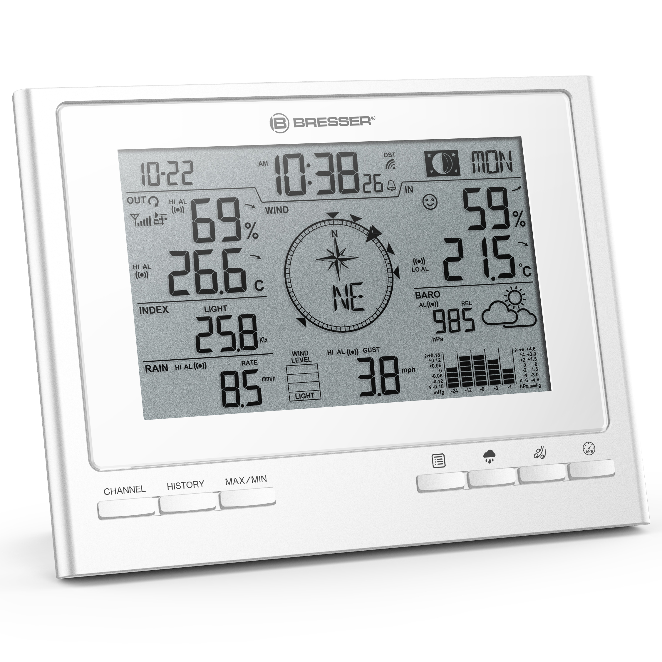 BRESSER zusätzliche / Ersatz-Basisstation für 7003100 ClimateScout Wetterstation