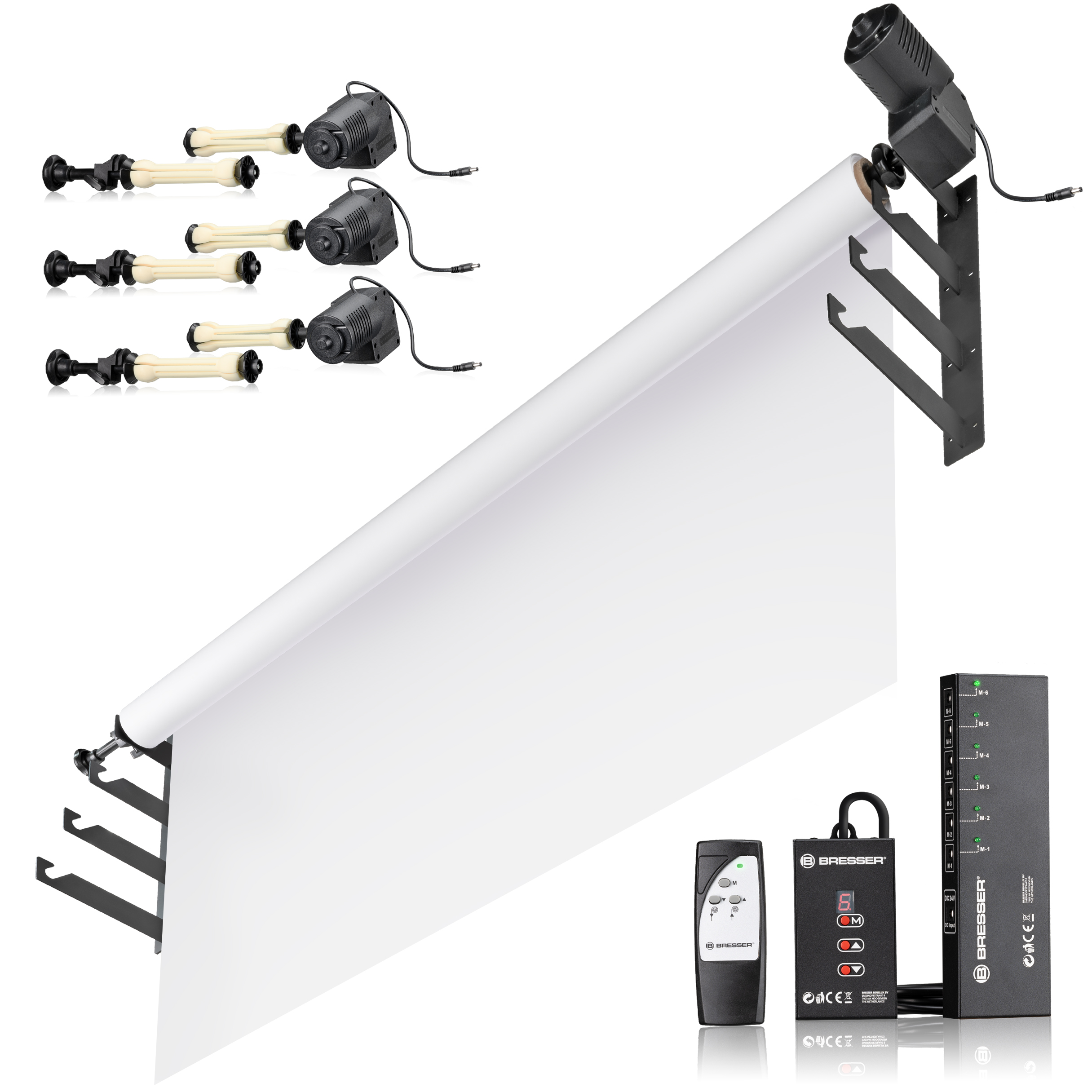 BRESSER EBS-4 Elektrisches Backdrop System für 4 Rollen