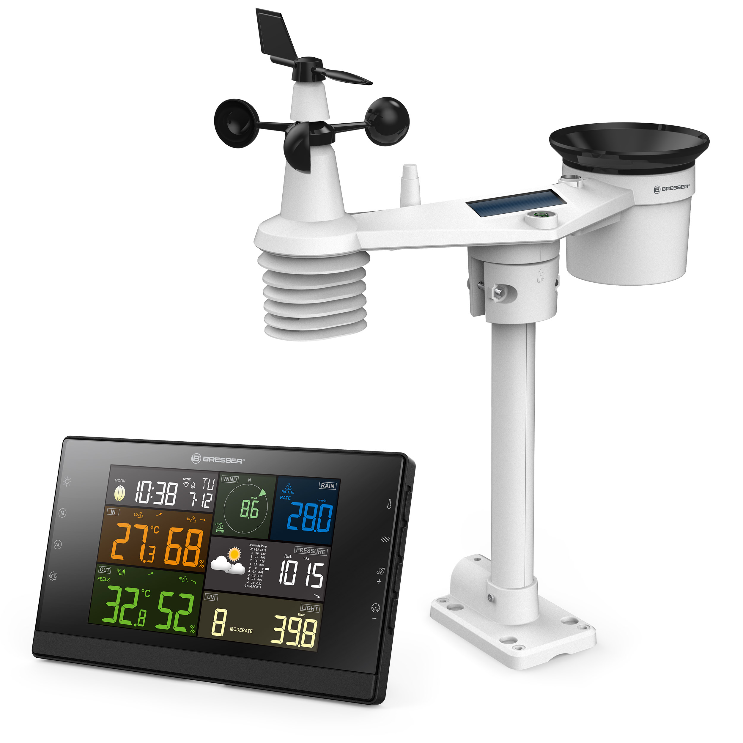 BRESSER WLAN-Wetterstation Profi-WSC mit 7-in-1-Sensor