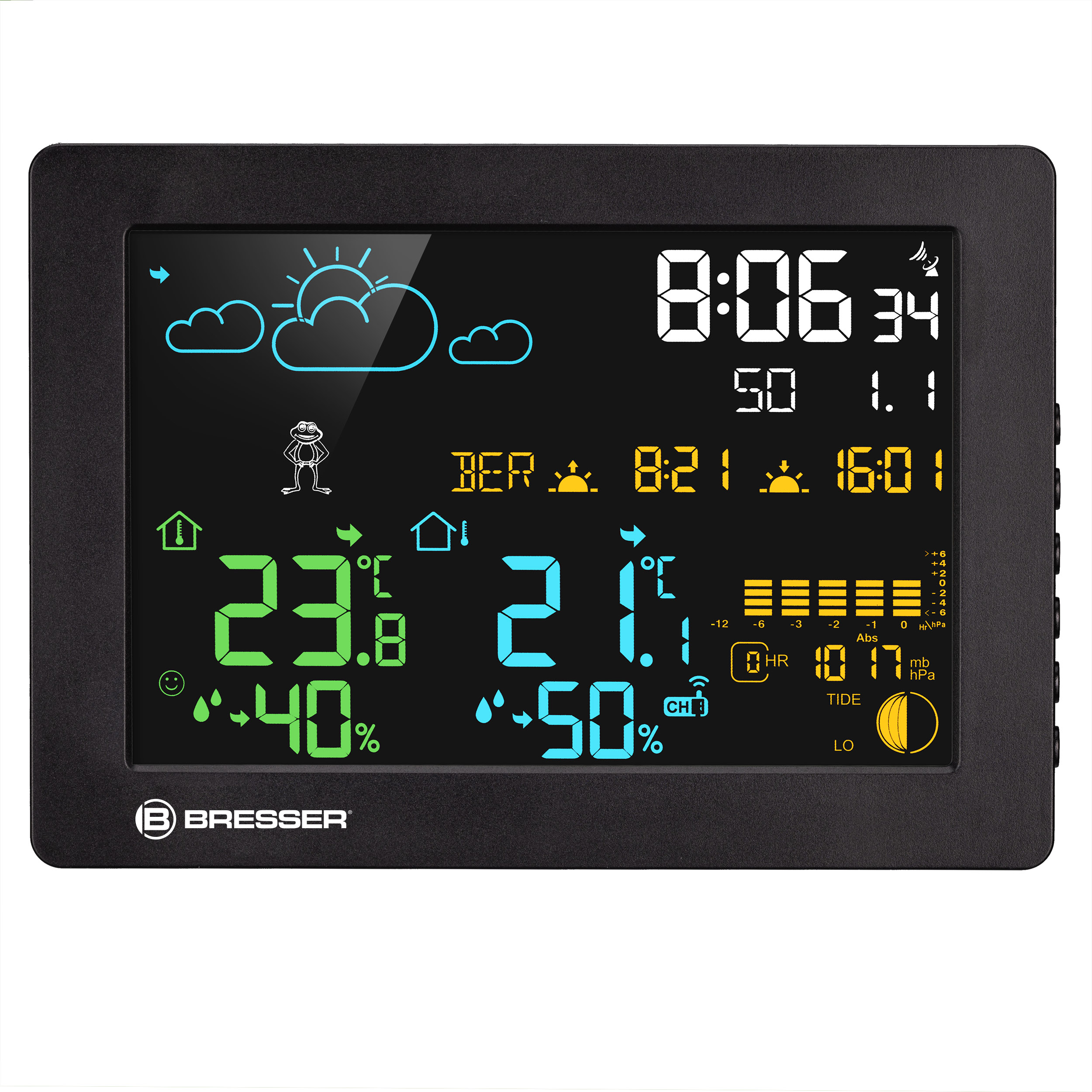 BRESSER MeteoTemp Baro HZ Farbwetterstation