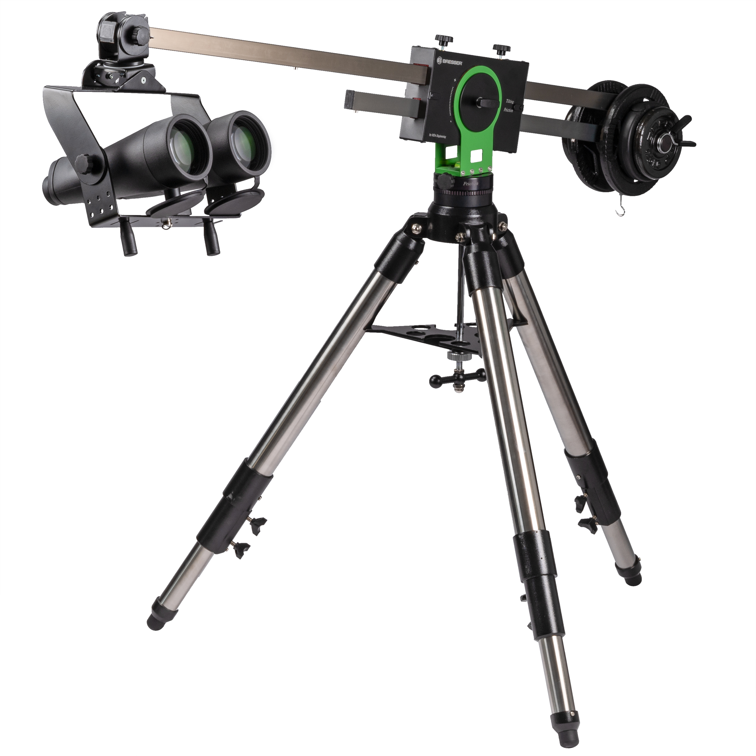 BRESSER Slider Fernglas-Montierung mit Stativ