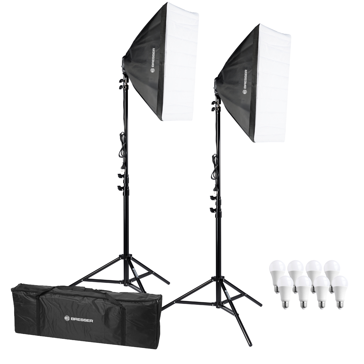 BRESSER BR-2845 LED Tageslicht-Set mit Softboxen