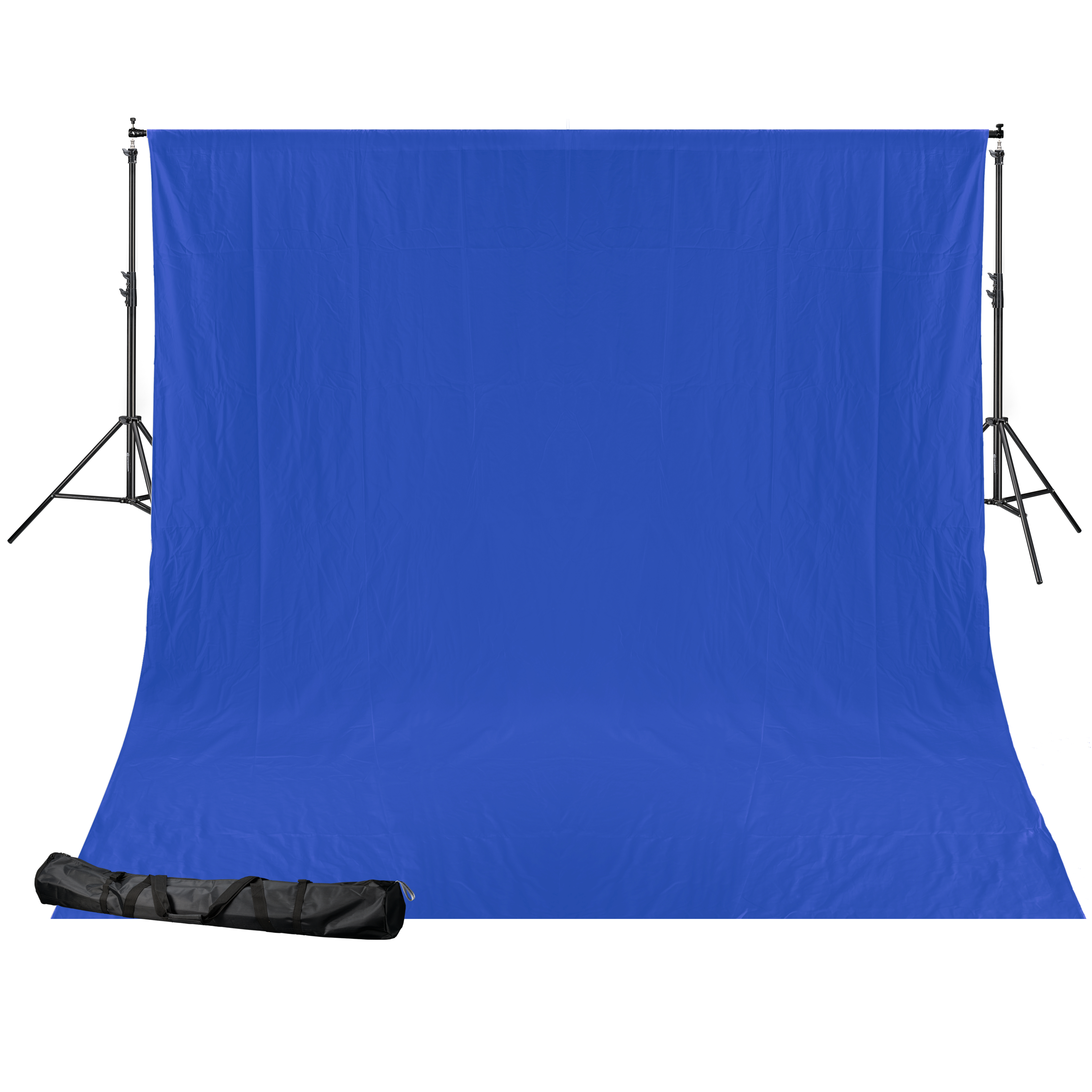 BRESSER BR-D24 Hintergrundsystem + Hintergrundstoff 2,5 x 3m Chromakey Blau