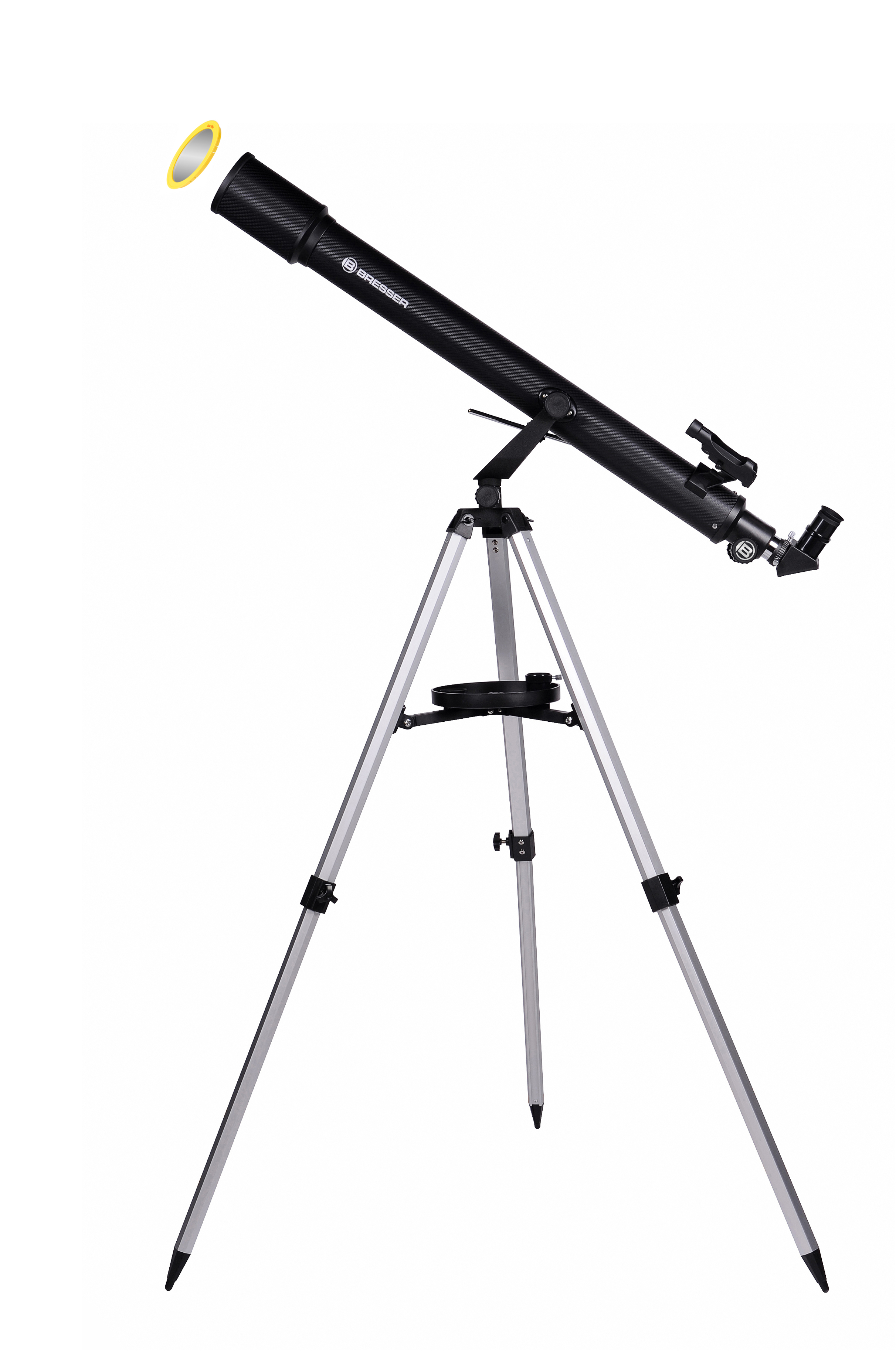 BRESSER Sirius 70/900 AZ Linsenteleskop mit Smartphone-Adapter & Sonnenfilter