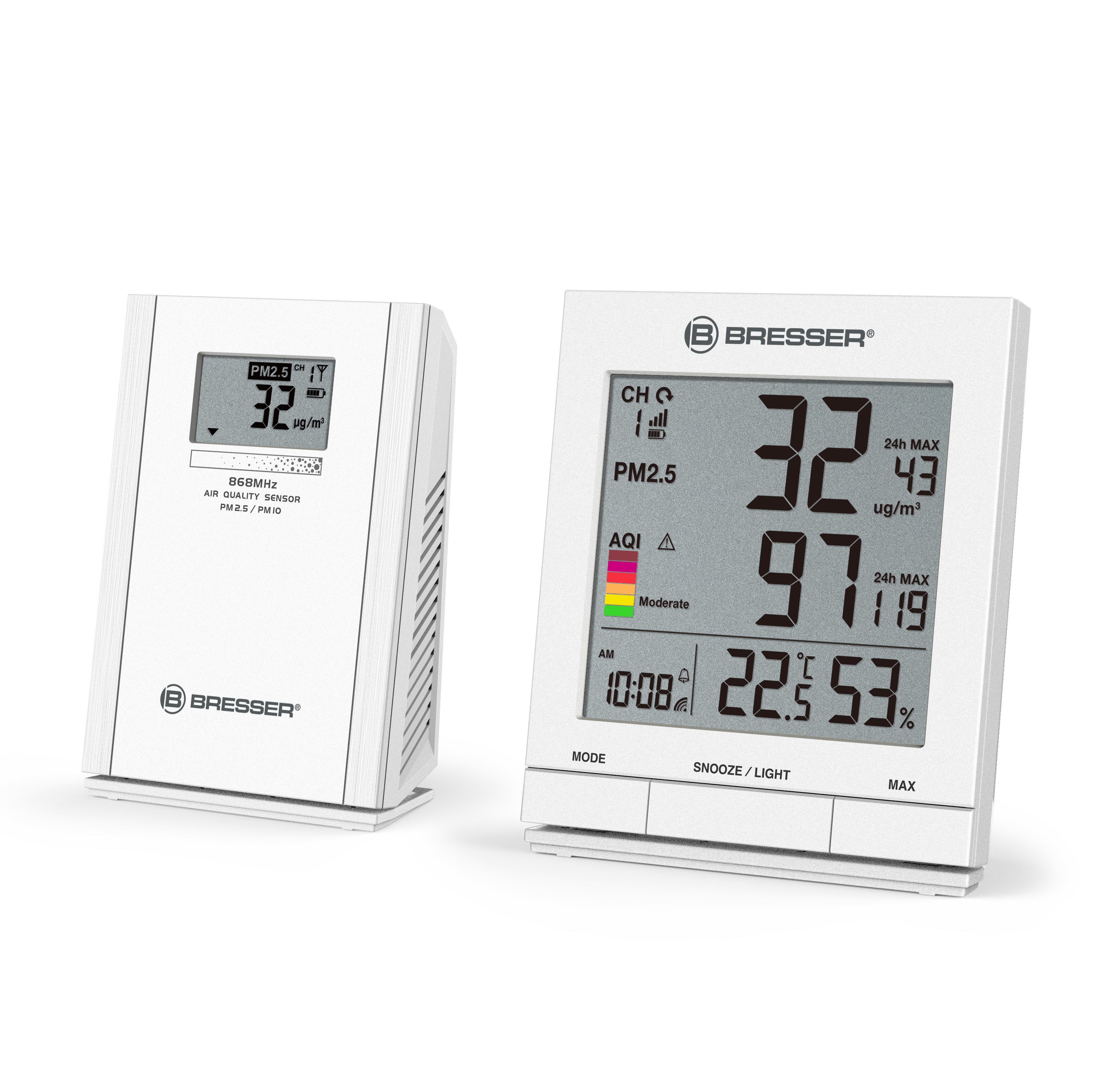 BRESSER PM2,5/PM10-Feinstaubmessgerät mit Funksensor